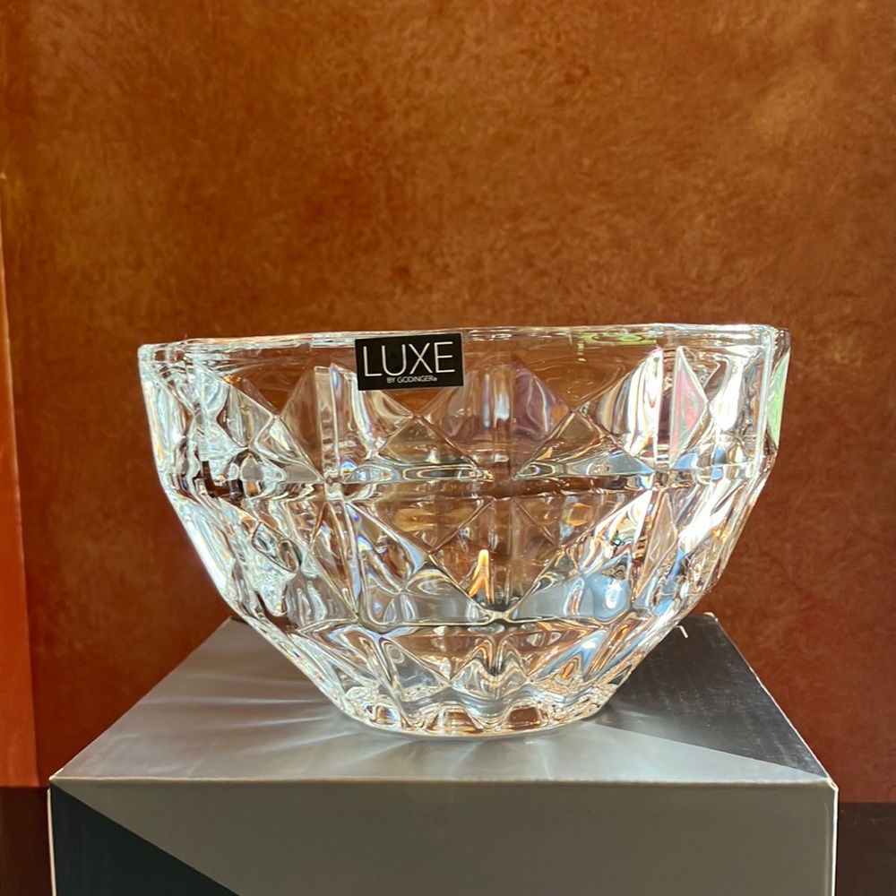 Luxe by Godinger crystal galleria bowl **new in box**